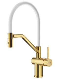 Смеситель для кухни Raglo R86.41.03 со съемным изливом на магните золотой сатин